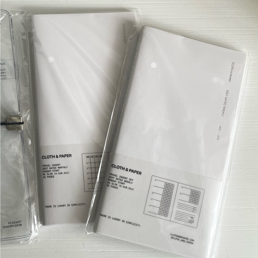 Cloth & Paper 2027 Monthly + Weekly Notebooks | A5 Slim